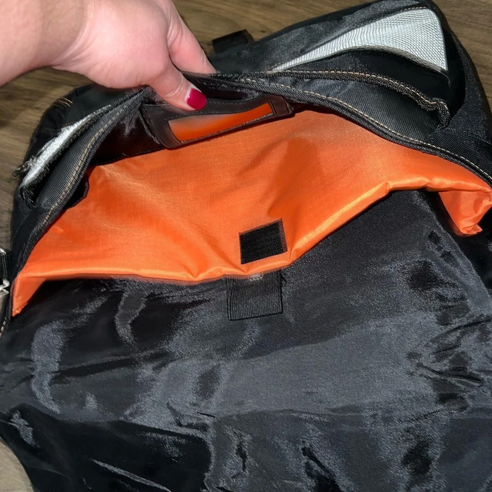 Laptop Messanger Bag Black and Orange
